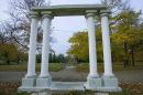 Korostyshiv. Colonnade  stylish decoration of park, Zhytomyr Region, Monuments 