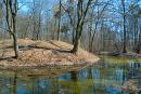 Nova Chortoryia. Slide in estate park, Zhytomyr Region, Country Estates 