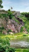 Novograd-Volynskyi. Bell on rock above Sluch, Zhytomyr Region, Geological sightseeing 