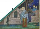 Olevsk. Mosaic in honor of St. Nicholas, Zhytomyr Region, Churches 