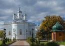 Trygiria. Altar facade of Church of Transfiguration, Zhytomyr Region, Monasteries 