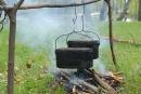 Field lunch on banks of river Ubort, Zhytomyr Region, Rivers 