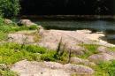 Chudniv. Stone bank river Teteriv, Zhytomyr Region, Rivers 