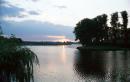 Sunset over pond, Zhytomyr Region, Roads 
