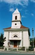 Velykyi Bychkiv. Front facade of Assumption Church, Zakarpattia Region, Churches 