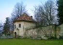 Dovge. Tower and fence of estate of graphs Teleki, Zakarpattia Region, Fortesses & Castles 