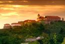 Mukacheve. Mukacheve castle at sunset, Zakarpattia Region, Fortesses & Castles 