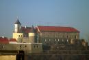 Mukacheve. Eastern facade of castle Palanok, Zakarpattia Region, Fortesses & Castles 