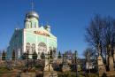 Mukacheve. Cemetery in front of Assumption Church, Zakarpattia Region, Monasteries 