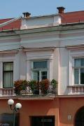 Mukacheve. Urban balcony with flowers, Zakarpattia Region, Cities 