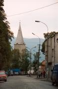 Svaliava. Road to church, Zakarpattia Region, Cities 