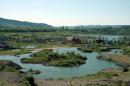 Solotvyno. Boarding house on shore of salty lake, Zakarpattia Region, Towns 