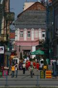 Uzhgorod. Stream of people on street Korzo, Zakarpattia Region, Cities 