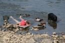 Uzhgorod. Running bath, Zakarpattia Region, Peoples 