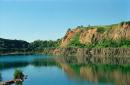 Ужгород. Изумрудная вода Радванского карьера, Закарпатская область, Геологические достопримечательности 