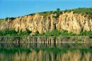 Uzhgorod. Southern coast of flooded pit, Zakarpattia Region, Geological sightseeing 