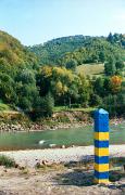 Khmeliv. Border post on right bank of river Tisa, Zakarpattia Region, Rivers 