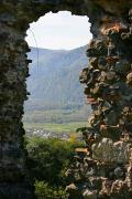 Hust. Through window opening Hust Castle, Zakarpattia Region, Fortesses & Castles 