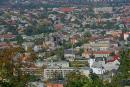 Hust. Center City (view from Castle Hill), Zakarpattia Region, Cities 