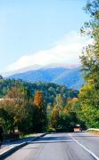 Kostylivka. Road in intermountain valley, Zakarpattia Region, Roads 