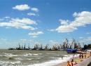 Berdiansk. Beach in city center, Zaporizhzhia Region, Cities 