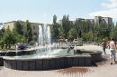 Berdiansk. Fountain in front of Pushkin monument, Zaporizhzhia Region, Cities 