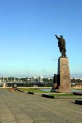 Zaporizhzhia. Monument to Lenin in DnieperHPP, Zaporizhzhia Region, Lenin's Monuments 