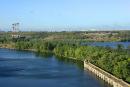 Zaporizhzhia. Arch dam sluices Dniproges, Zaporizhzhia Region, Cities 