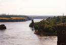 Zaporizhzhia. Arched bridge from dam Dniproges, Zaporizhzhia Region, Cities 