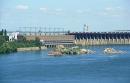 Zaporizhzhia. Engine room 1 in tailrace of dam, Zaporizhzhia Region, Cities 