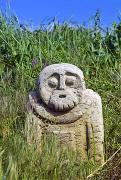 Zaporizhzhia. Stone statue  memory of Cossacks, Zaporizhzhia Region, Museums 