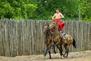 Zaporizhzhia. Horse theatre  on two chairs (horses), Zaporizhzhia Region, Cities 