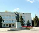Prymorsk. "White House" and monument to Lenin, Zaporizhzhia Region, Lenin's Monuments 
