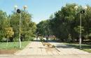 Prymorsk. Central avenue of city park, Zaporizhzhia Region, Cities 