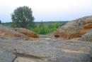 Terpinnia. Fractured top of Stone Grave, Zaporizhzhia Region, Geological sightseeing 