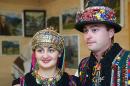 Verkhovyna. Hutsul wedding - newlyweds, Ivano-Frankivsk Region, Peoples 