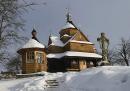 Vorokhta. Peter and Paul Church in winter, Ivano-Frankivsk Region, Churches 