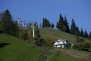 Vorokhta. Cableway climbs the hill, Ivano-Frankivsk Region, Towns 