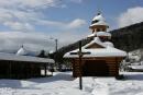 Dora. Snow-covered monastery chapel, Ivano-Frankivsk Region, Monasteries 
