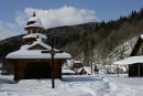 Dora. Winter landscape of Pre-Carpathians, Ivano-Frankivsk Region, Monasteries 