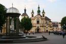 Ivano-Frankivsk. The statue of the Virgin Mary on the square, Ivano-Frankivsk Region, Churches 