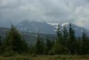 Carpathian NNP. Clinging clouds mountain peak, Ivano-Frankivsk Region, National Natural Parks 