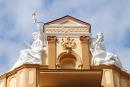 Kolomyia. Fragment of the facade of the Museum of Hutsul and Pokuttia, Ivano-Frankivsk Region, Civic Architecture 