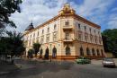 Kolomyia. Corner facade of the Museum of Hutsul and Pokuttia, Ivano-Frankivsk Region, Museums 