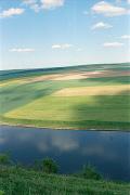 Nezvysko. View of the high floodplain of the Dniester River, Ivano-Frankivsk Region, Rivers 