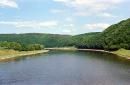 Nezvysko. View of the river bed of the Dniester from the avtomasta, Ivano-Frankivsk Region, Rivers 