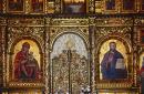 Rohatyn. Royal Doors in the iconostasis of the Church of the Holy Spirit, Ivano-Frankivsk Region, Churches 