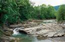 Sheshory. Stone obstacles in the riverbed Pistynka, Ivano-Frankivsk Region, Geological sightseeing 