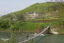 Sheshory. Carpathian pedestrian bridge over Pistynka, Ivano-Frankivsk Region, Rivers 