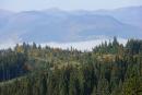 Yablunytskyi pass. Blurred Black Tisza Valley, Ivano-Frankivsk Region, National Natural Parks 